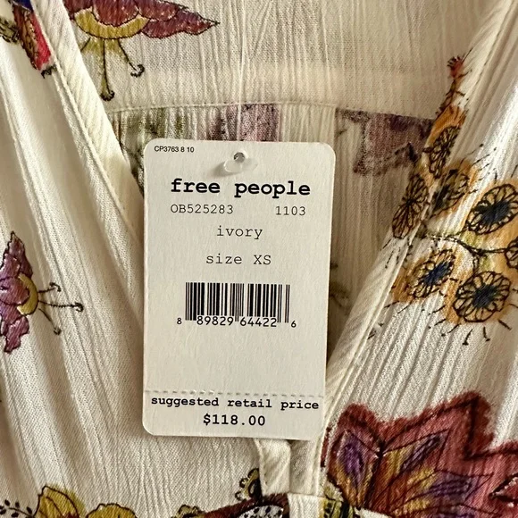 Free People Floral Long Sleeve Dress - Picture 5 of 7